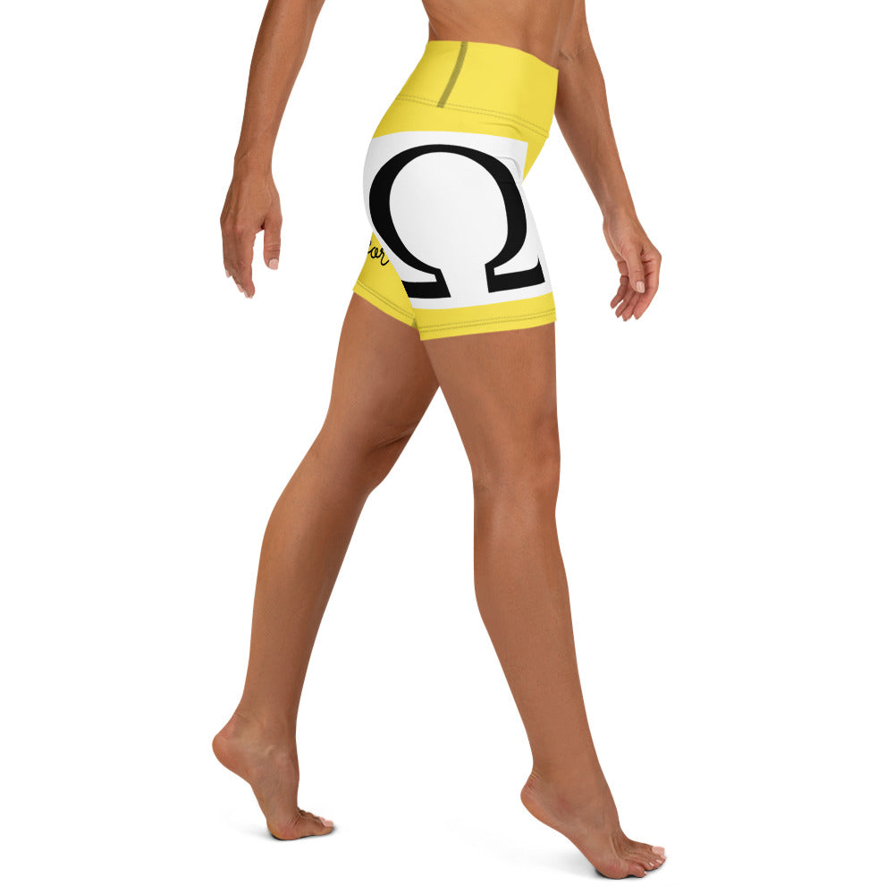 Omega Integral for Succor Yellow Yoga Shorts - Red Dirt Dreaming by Em