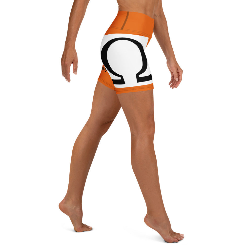 Omega Integral for Succor Orange Yoga Shorts - Red Dirt Dreaming by Em
