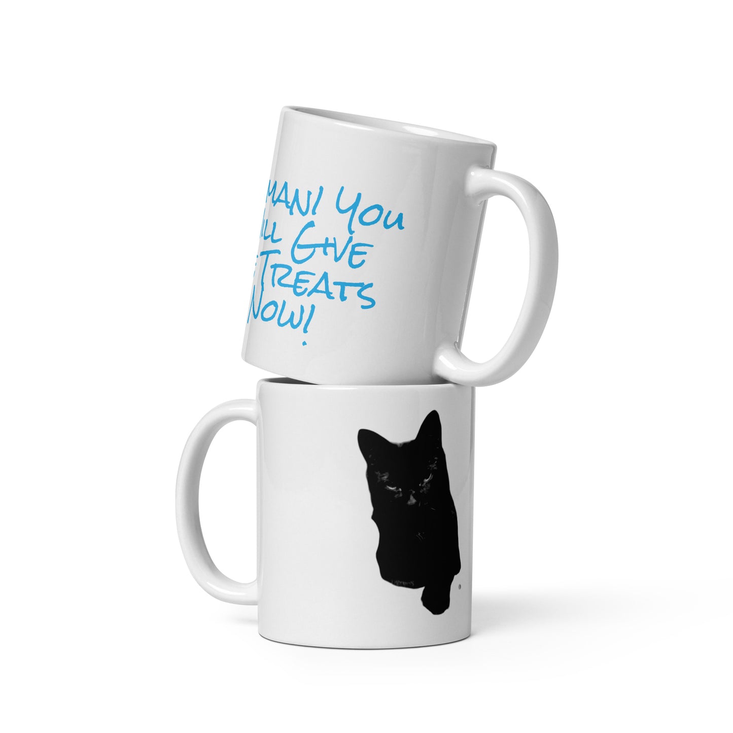 Woman! You Will Give Me Treats Now! White glossy mug - Red Dirt Dreaming by Em