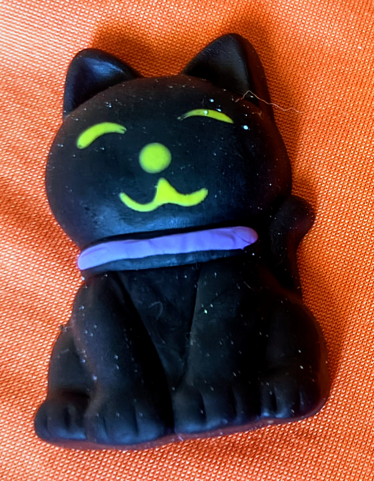 Smiling Black Cat Squishy - Medium - Red Dirt Dreaming by Em