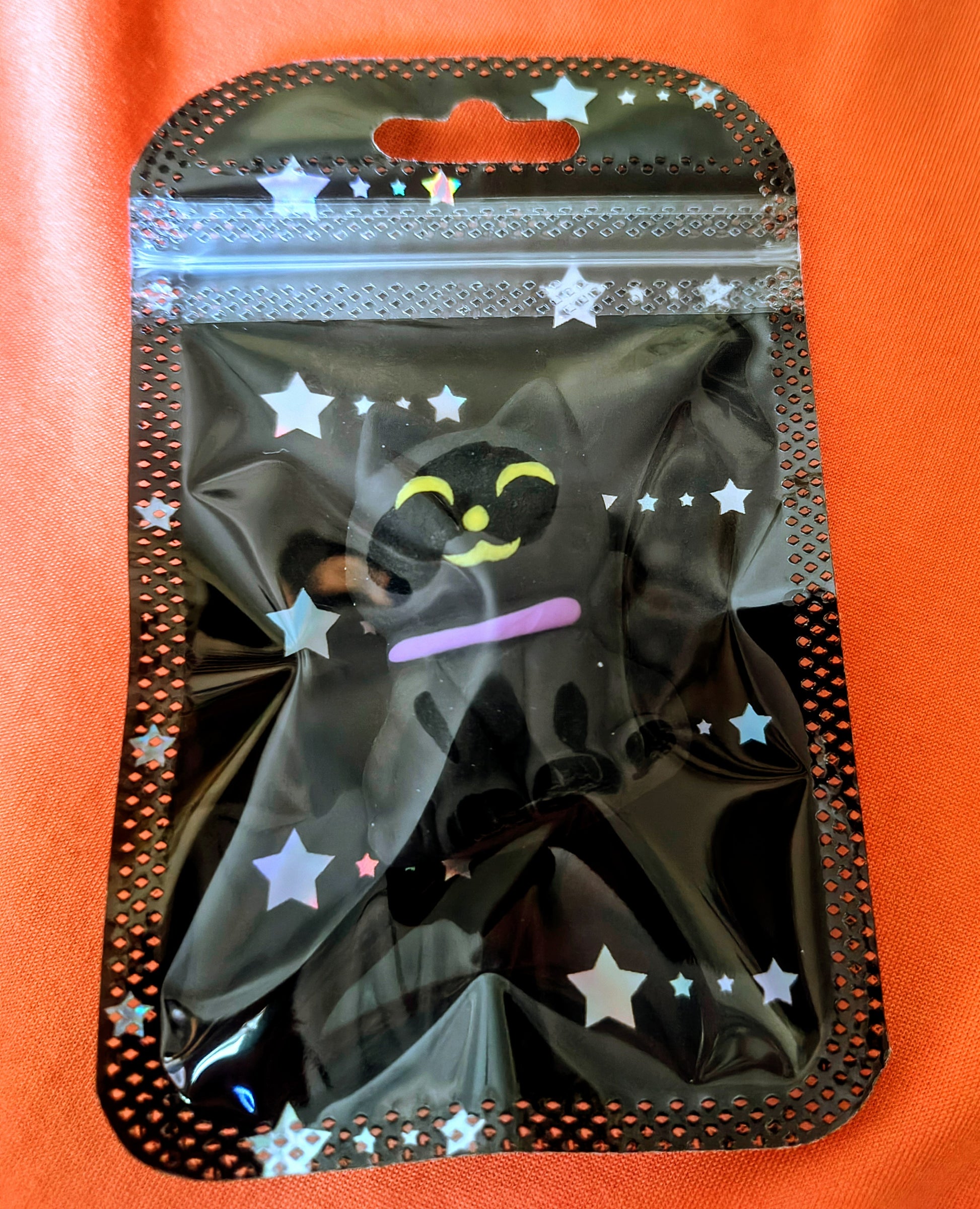 Smiling Black Cat Squishy - Medium - Red Dirt Dreaming by Em
