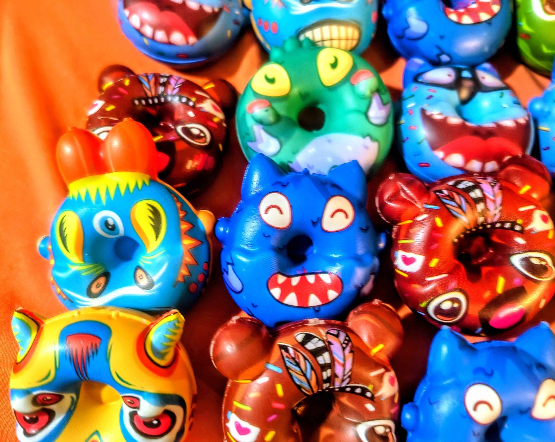 Blue Monster Donut Squishy - Large - Red Dirt Dreaming by Em
