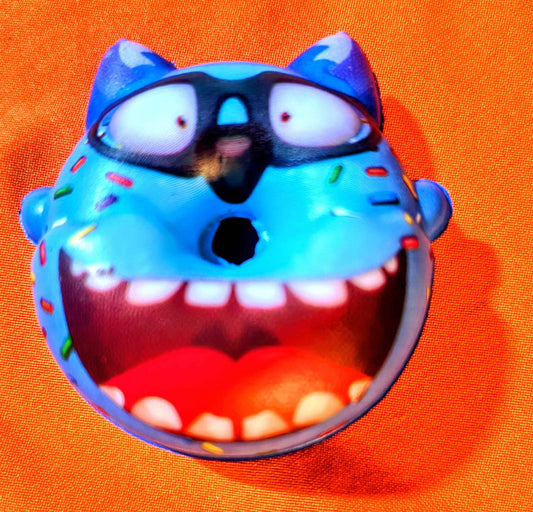 Friendly Blue Monster Donut Squishy - Large - Red Dirt Dreaming by Em