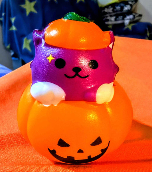 Cat in Pumpkin Squishy - Large - Red Dirt Dreaming by Em