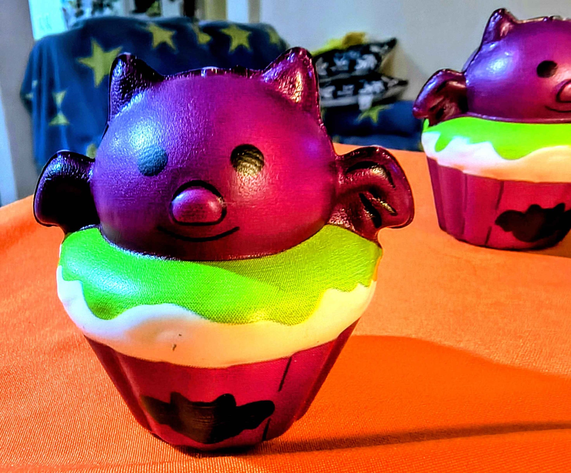 Purple Bat Cupcake Squishy - Large - Red Dirt Dreaming by Em
