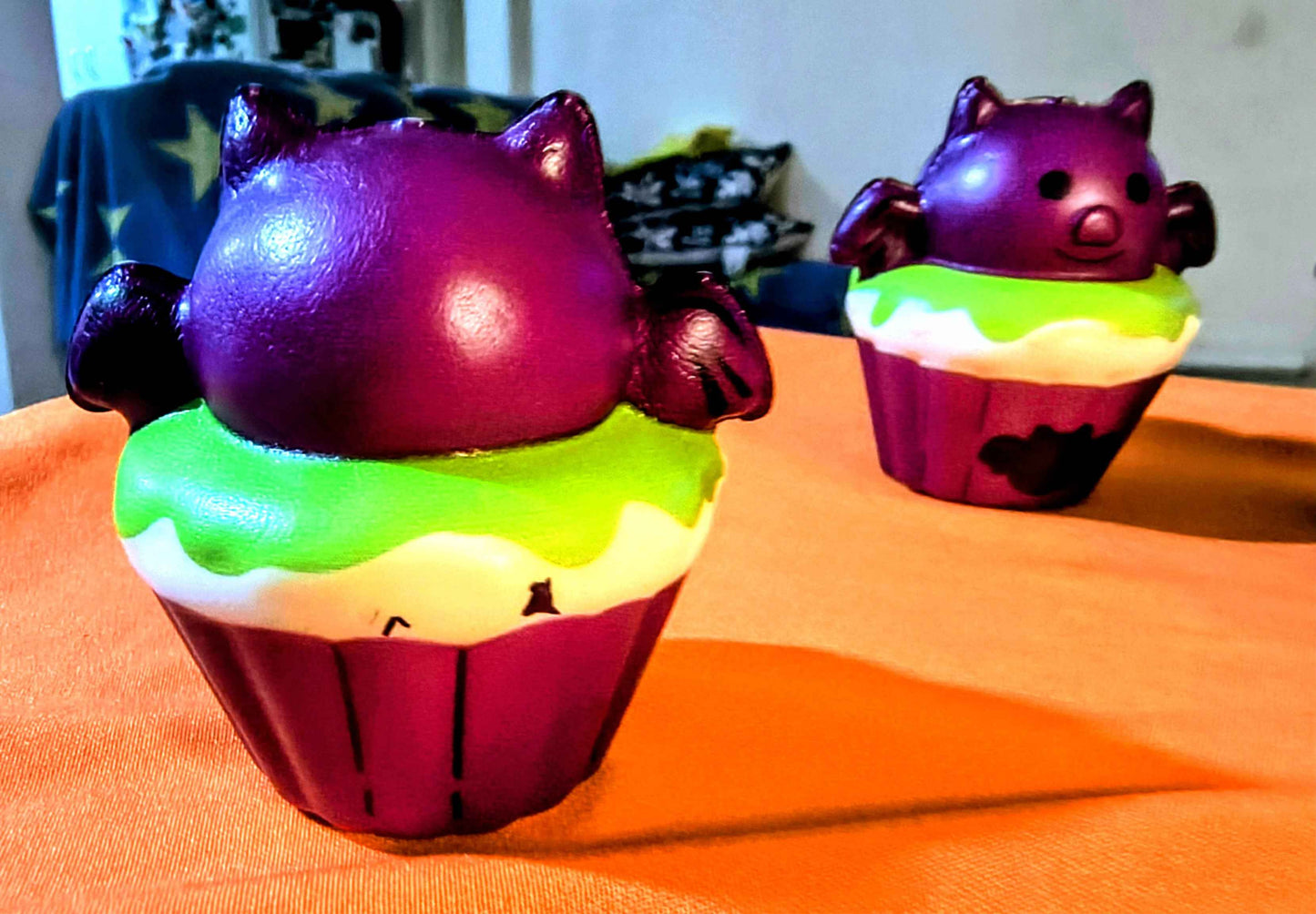 Purple Bat Cupcake Squishy - Large - Red Dirt Dreaming by Em