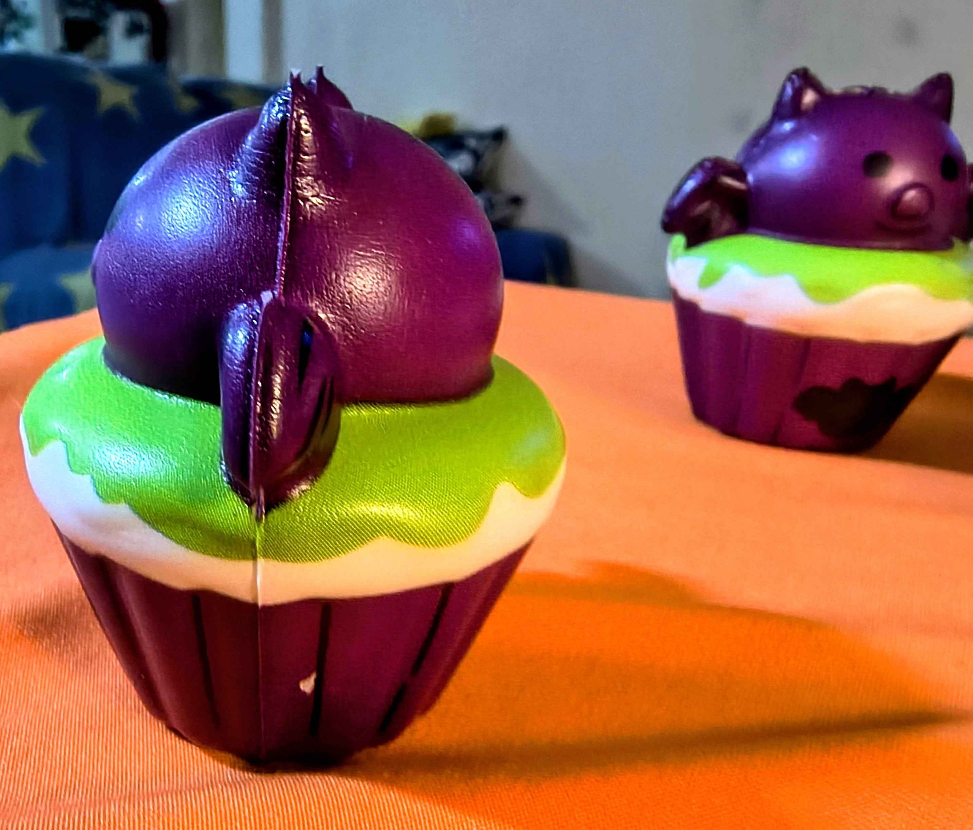 Purple Bat Cupcake Squishy - Large - Red Dirt Dreaming by Em