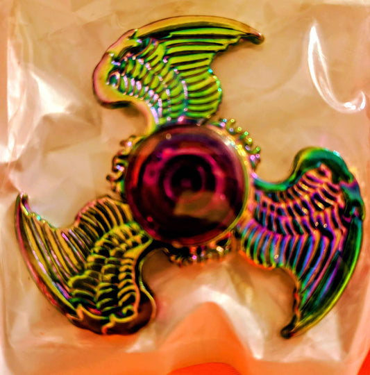 Angel Wing's Spinner - Metal - Large - Red Dirt Dreaming by Em