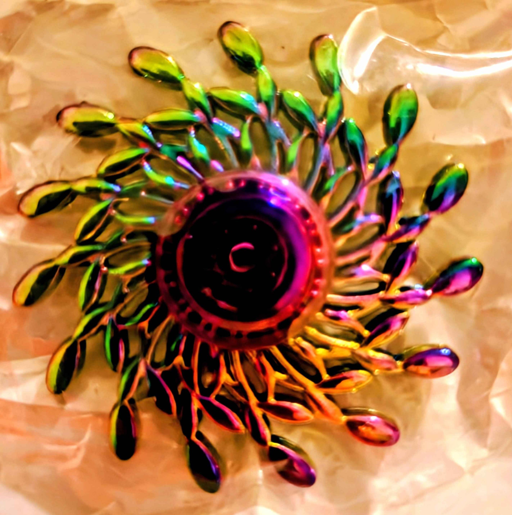 Dandelion Spinner - Metal - Large - Red Dirt Dreaming by Em
