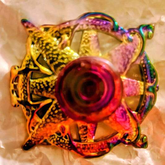 Octopus Spinner - Metal - Large - Red Dirt Dreaming by Em