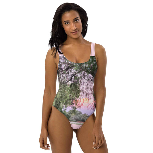 Pastel Sunset on Water One-Piece Swimsuit