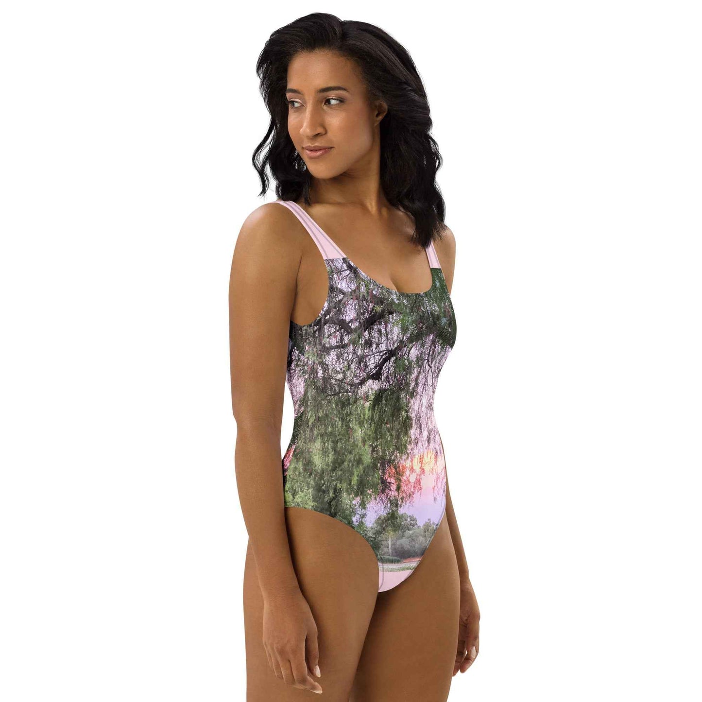 Pastel Sunset on Water One-Piece Swimsuit