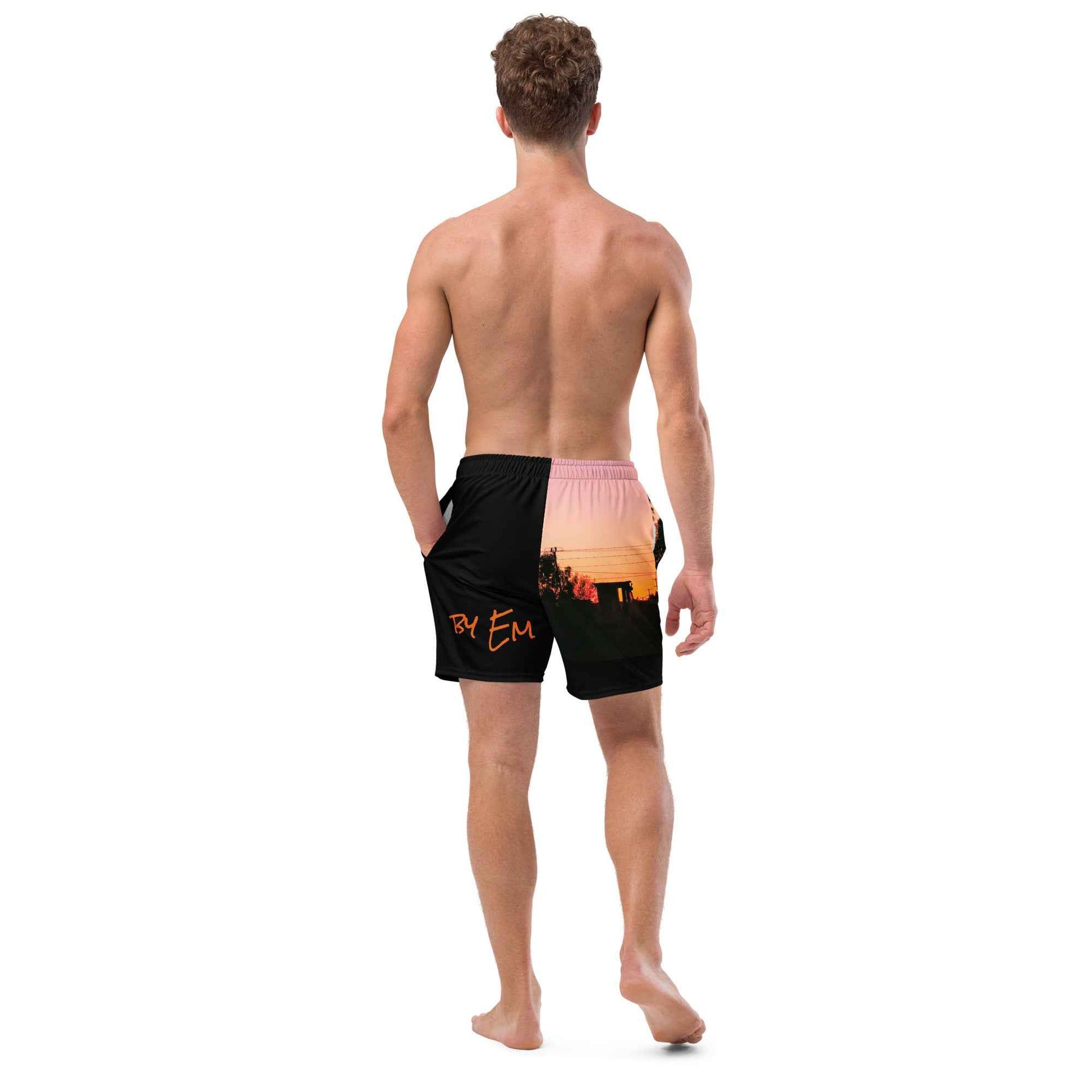 Sunrise Out the Back Recycled Swim Trunks - Red Dirt Dreaming by Em