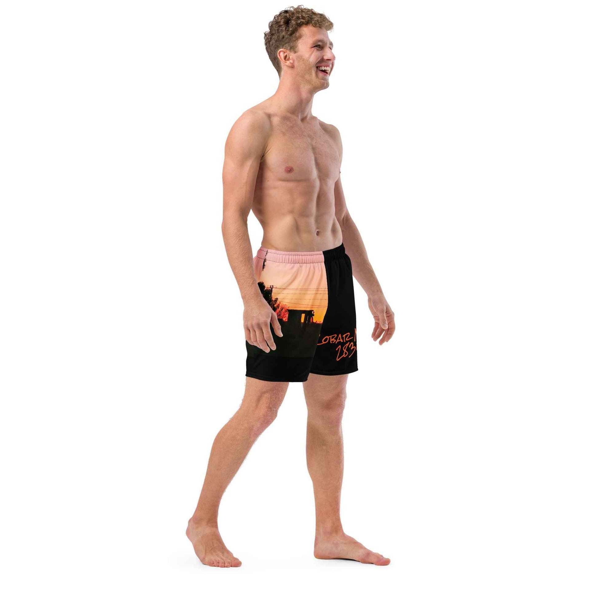 Sunrise Out the Back Recycled Swim Trunks - Red Dirt Dreaming by Em