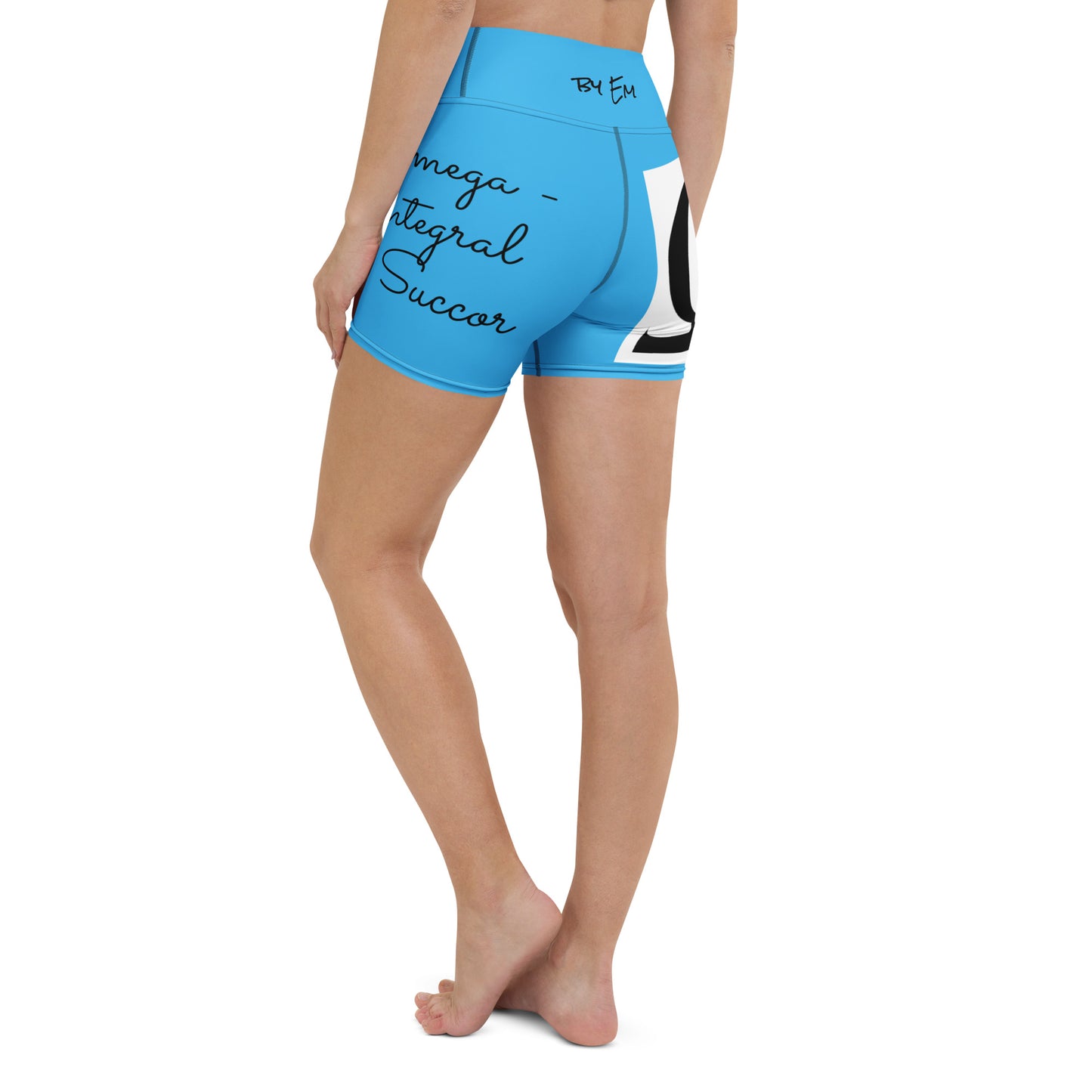 Omega Integral for Succor Sky Blue Yoga Shorts - Red Dirt Dreaming by Em