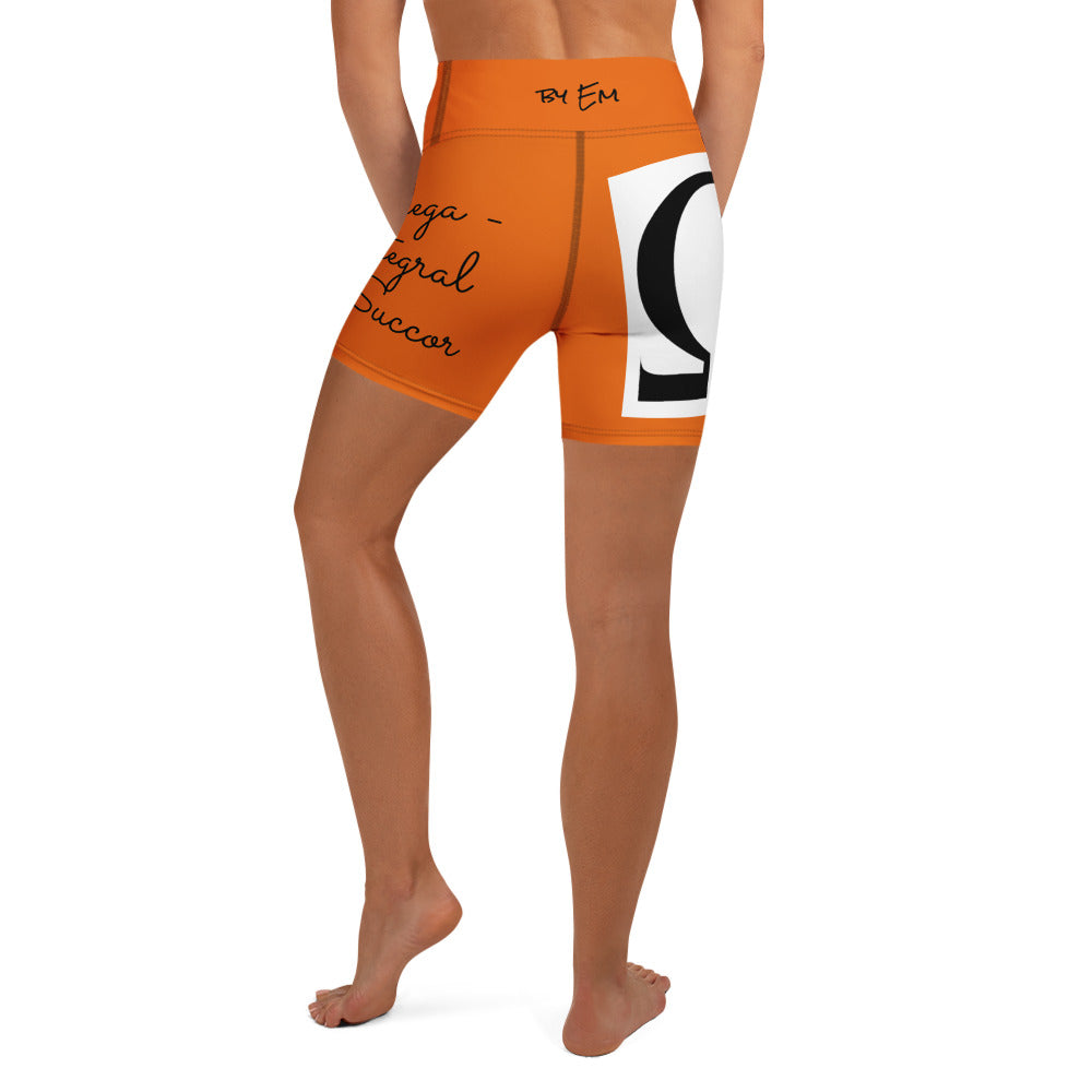 Omega Integral for Succor Orange Yoga Shorts - Red Dirt Dreaming by Em