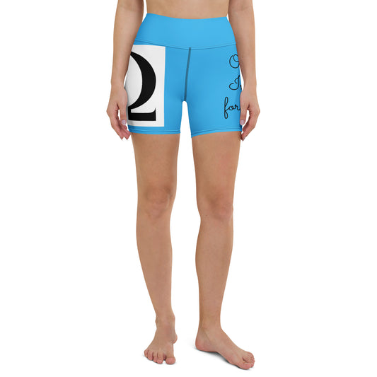 Omega Integral for Succor Sky Blue Yoga Shorts - Red Dirt Dreaming by Em