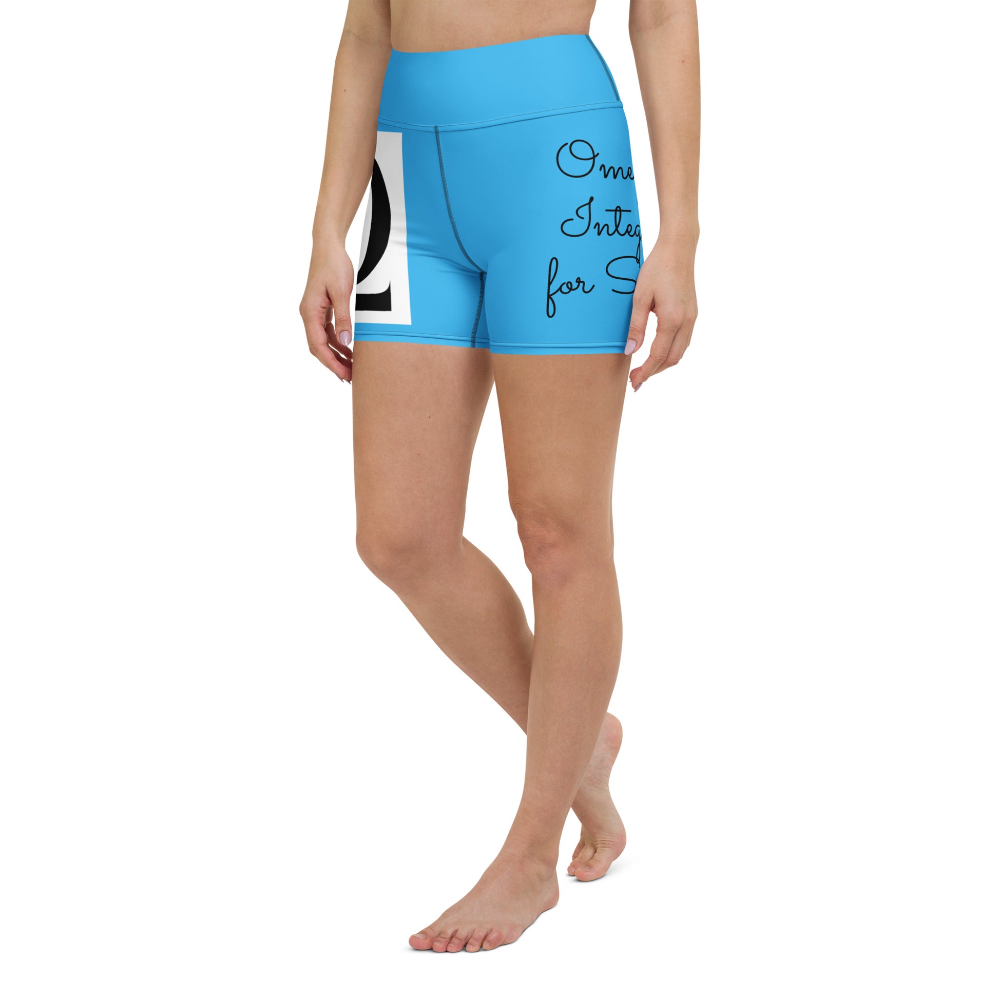 Omega Integral for Succor Sky Blue Yoga Shorts - Red Dirt Dreaming by Em