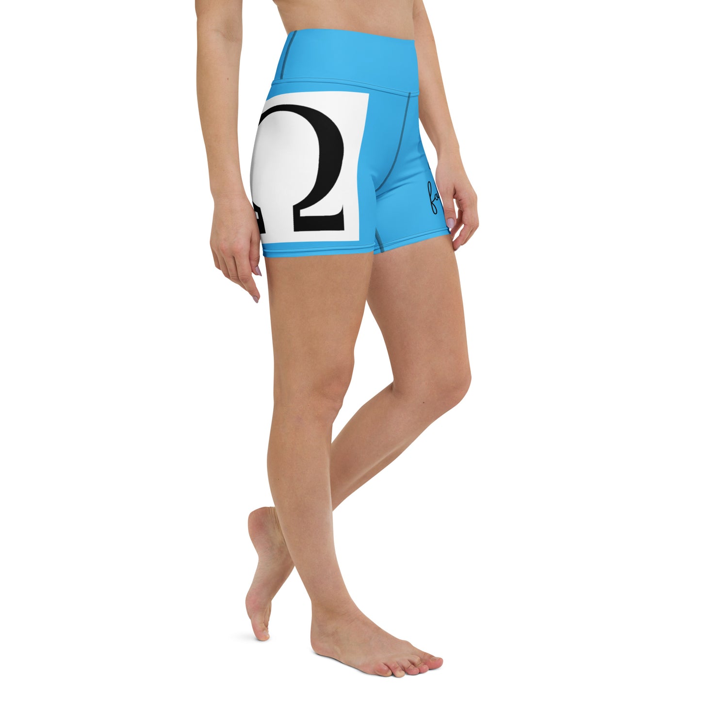 Omega Integral for Succor Sky Blue Yoga Shorts - Red Dirt Dreaming by Em