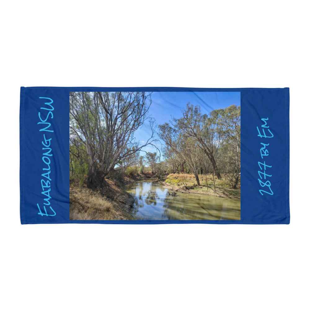 Lachlan River Euabalong NSW Towel - Red Dirt Dreaming by Em