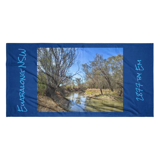 Lachlan River Euabalong NSW Towel - Red Dirt Dreaming by Em