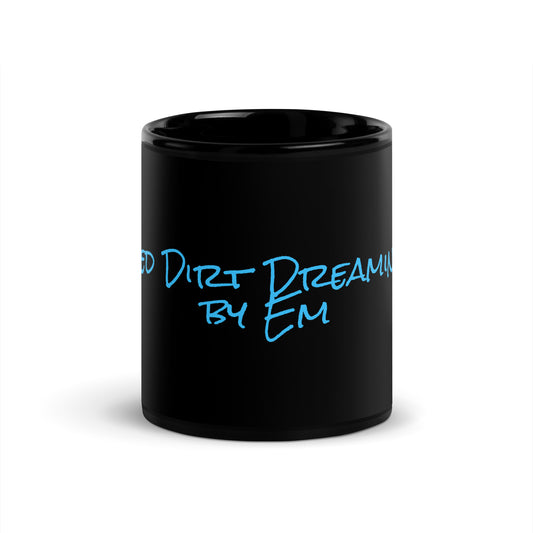 Red Dirt Dreaming by Em Black Glossy Mug - Red Dirt Dreaming by Em