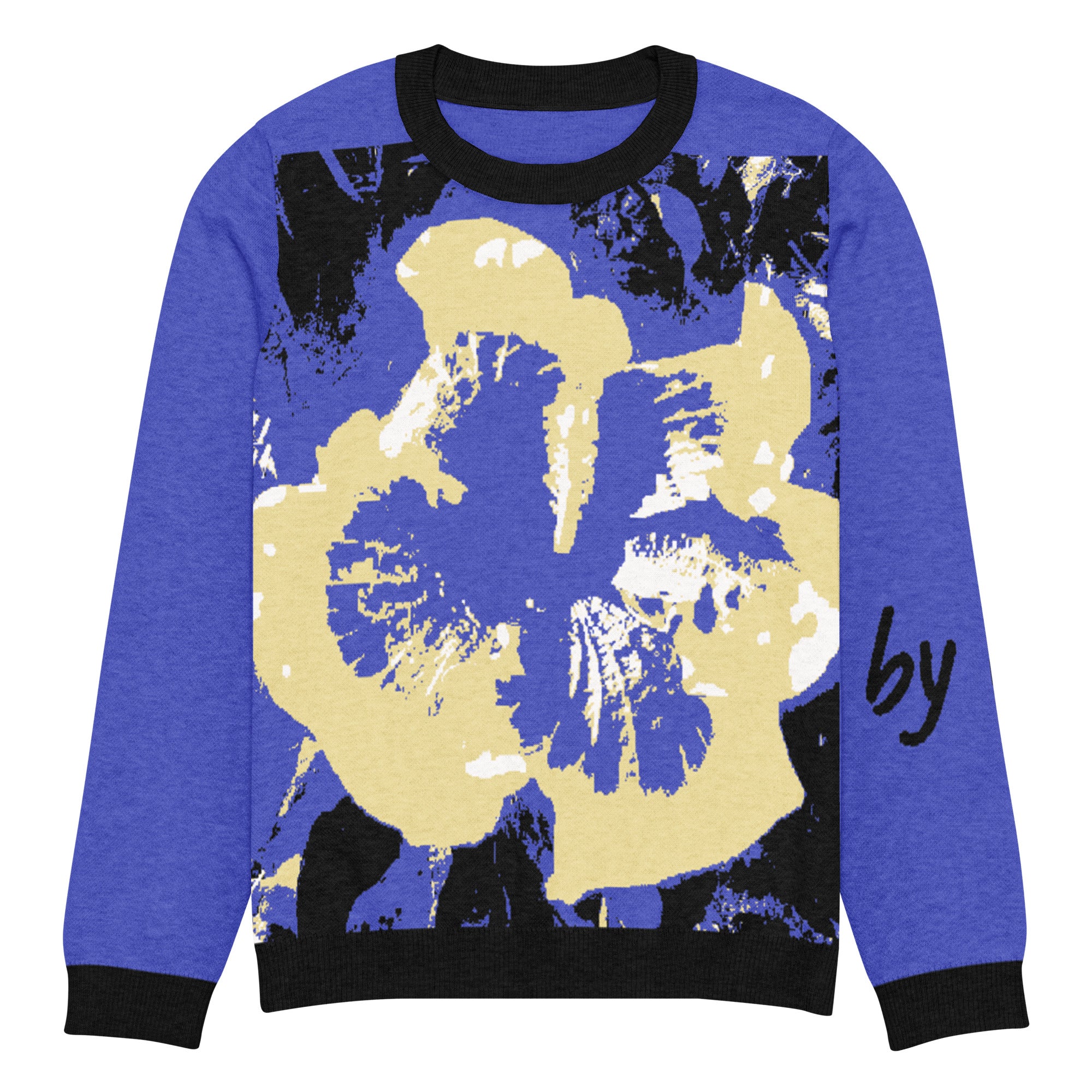 Hibiscus Knitted crew neck sweater - Red Dirt Dreaming by Em