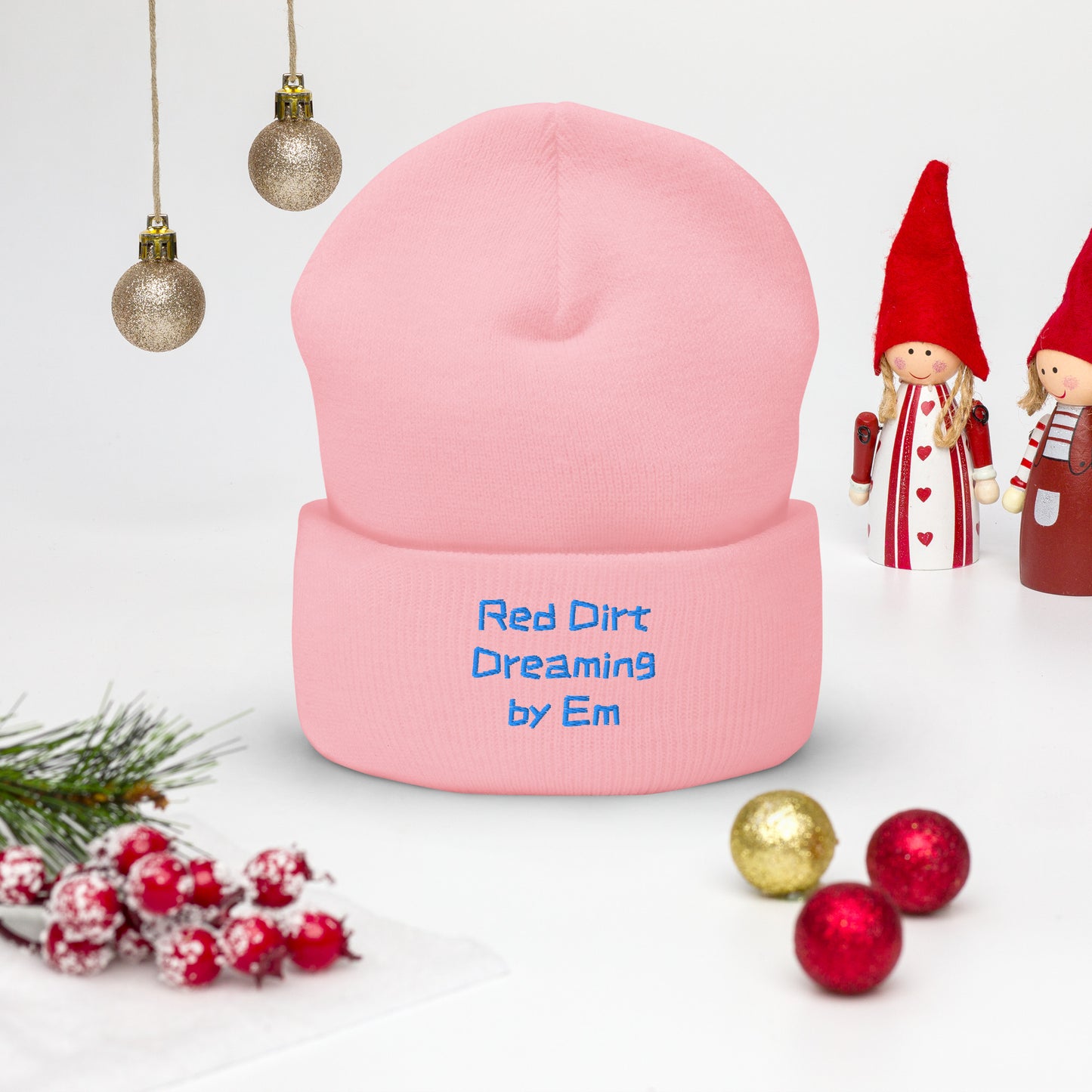 Red Dirt Dreaming by Em Cuffed Beanie - Red Dirt Dreaming by Em