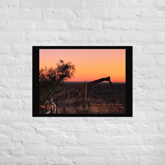 Old Copper Mining Headframe Poster - Red Dirt Dreaming by Em