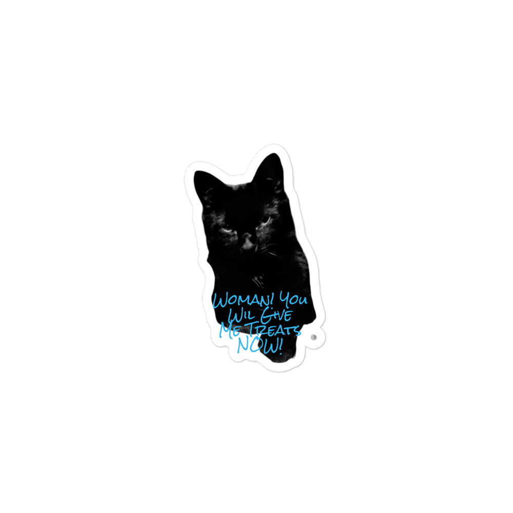 Woman! You Will Give Me Treats Now! Kiss-Cut Stickers - Red Dirt Dreaming by Em