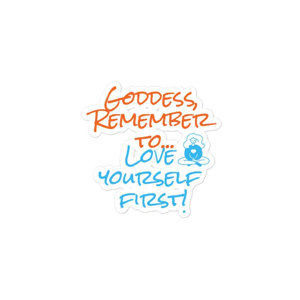 Goddess Love Yourself First Kiss-Cut Stickers