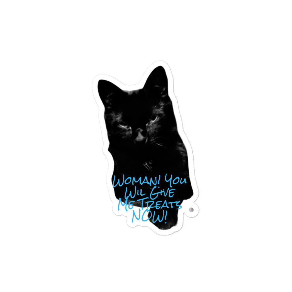 Woman! You Will Give Me Treats Now! Kiss-Cut Stickers - Red Dirt Dreaming by Em
