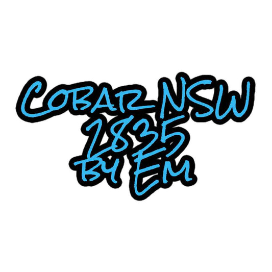 Cobar NSW 2835 by Em Sky Blue Kiss-Cut Stickers - Red Dirt Dreaming by Em