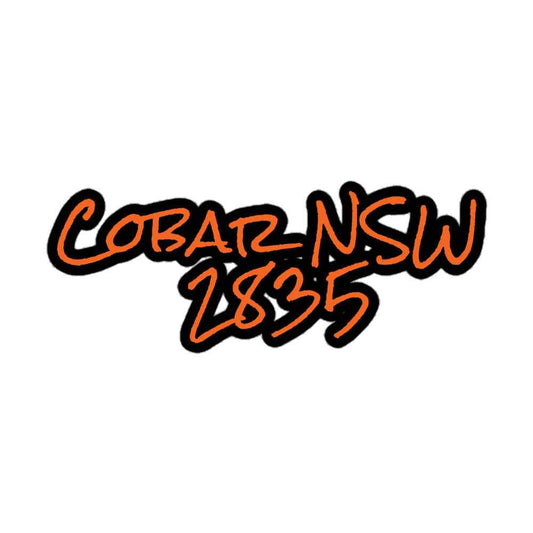 Cobar NSW 2835 Orange Kiss-Cut Stickers - Red Dirt Dreaming by Em