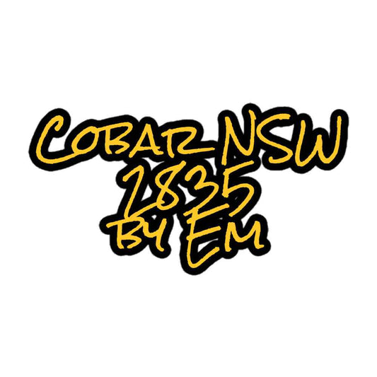 Cobar NSW 2835 by Em Yellow Kiss-Cut Stickers - Red Dirt Dreaming by Em