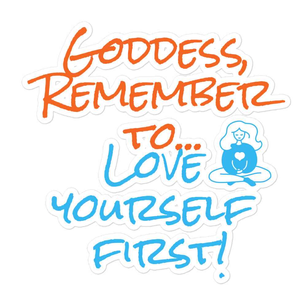 Goddess Love Yourself First Kiss-Cut Stickers