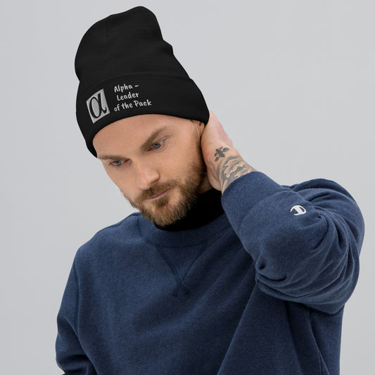 Alpha Leader of the Pack Embroidered Beanie - Red Dirt Dreaming by Em
