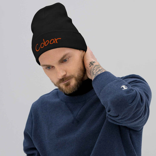 Cobar Orange Embroidered Beanie