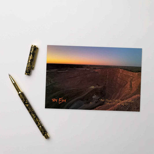 Fort Bourke Hill Open Cut Mine Post Card - Red Dirt Dreaming by Em