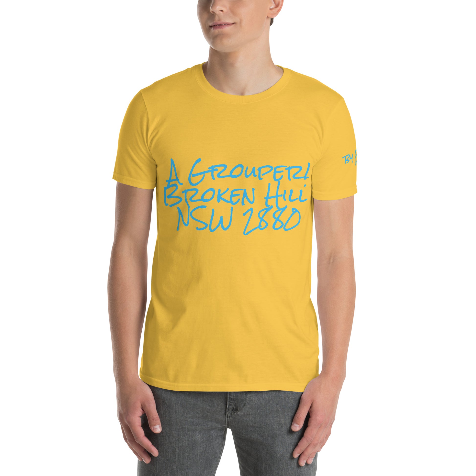 A Grouper Broken Hill NSW Unisex T-Shirt - Red Dirt Dreaming by Em