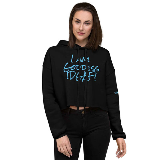 I am Goddess IDGAF Crop Hoodie