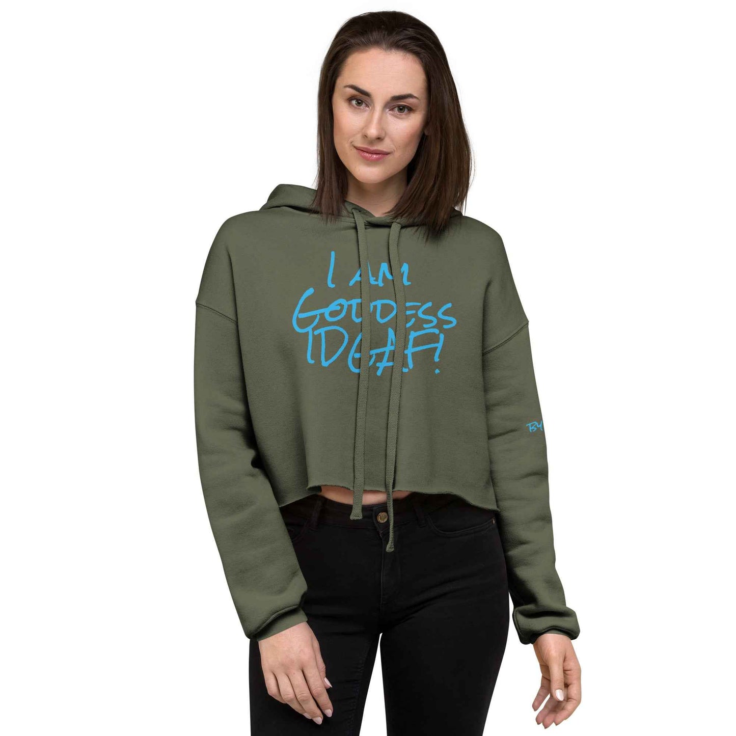 I am Goddess IDGAF Crop Hoodie