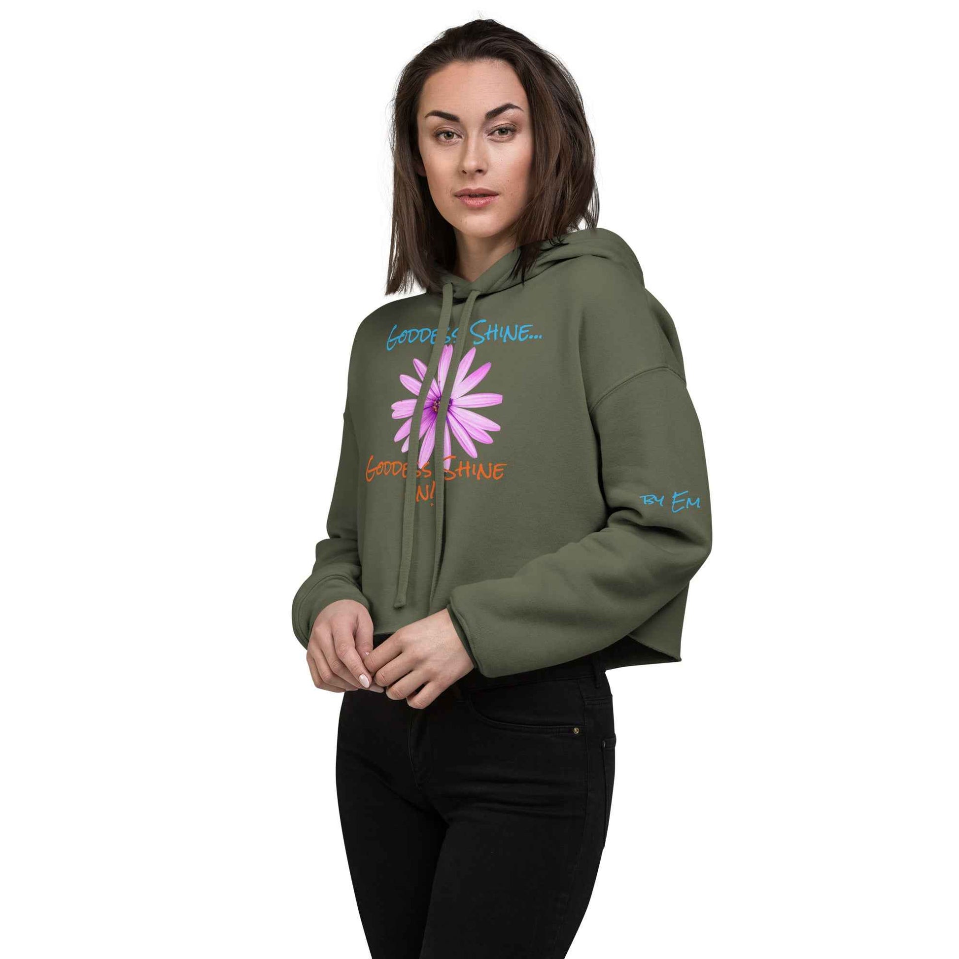 Goddess Shine Crop Hoodie